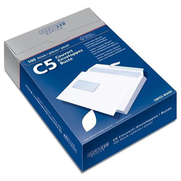 METTLER Couvert Fenster links C5 8065-100S100 100g,hochweiss,Kleber 10