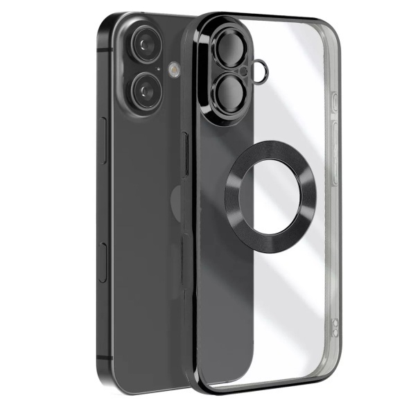 Avizar - Glam Hülle iPhone 16 Schwarz, Schwarz
