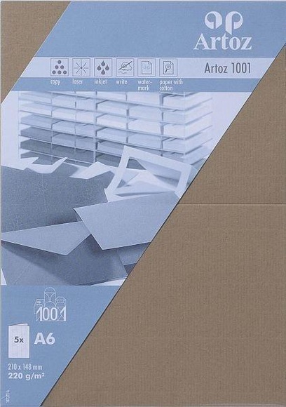 ARTOZ Karten 1001 A6 107322265 220g. olive 5 Blatt
