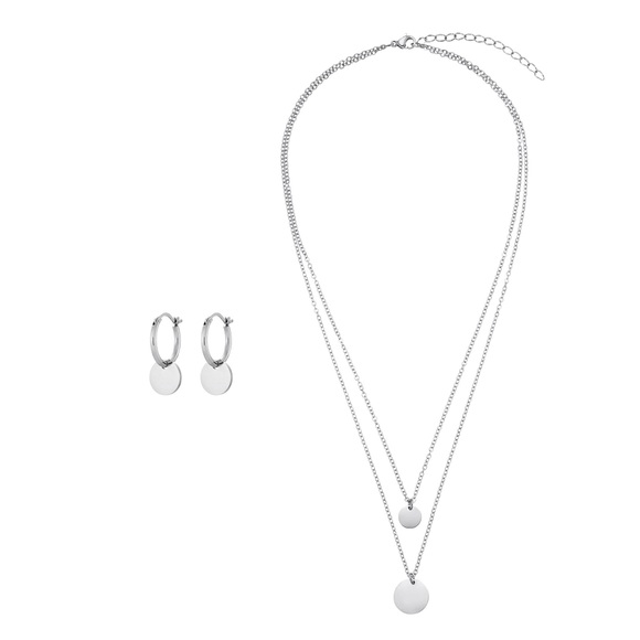 Set Circuli Silberfarbend Damen Silber ONE SIZE