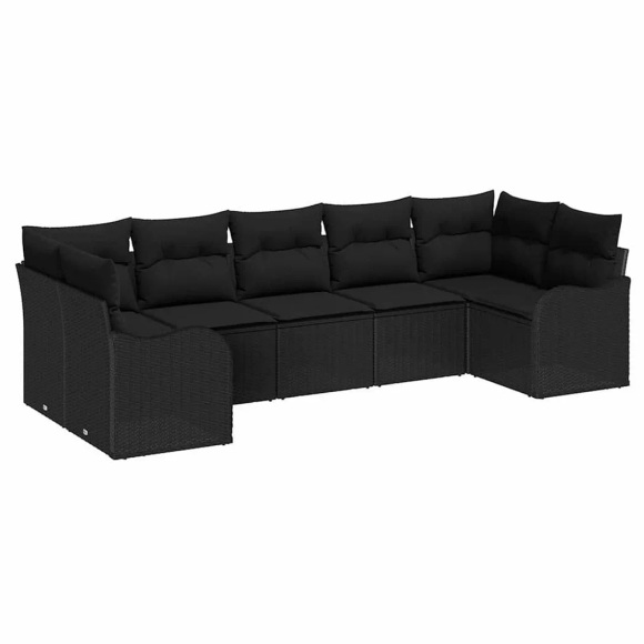VidaXL - Outdoor-sofa poly-rattan, One Size, Schwarz