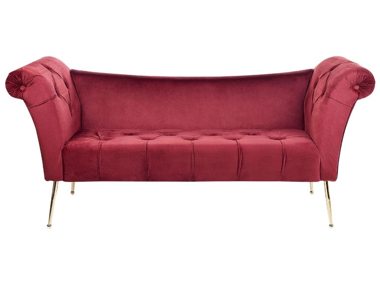 Chaiselongue aus Samtstoff Retro NANTILLY Chaiselongue aus Samtstoff Retro NANTILLY
