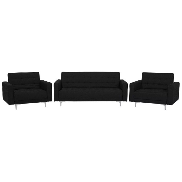 Beliani Sofa Set Polsterbezug graphitgrau ABERDEEN