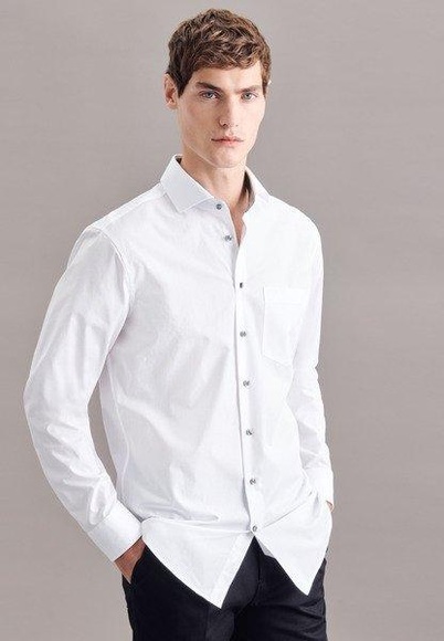 Business Hemd Regular Fit Langarm Uni Herren Beige 44