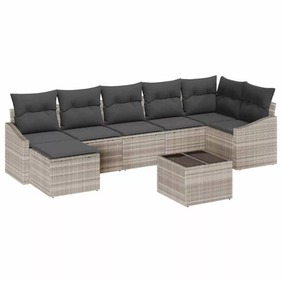 VidaXL - Garten-sofa poly-rattan, One Size, Grau