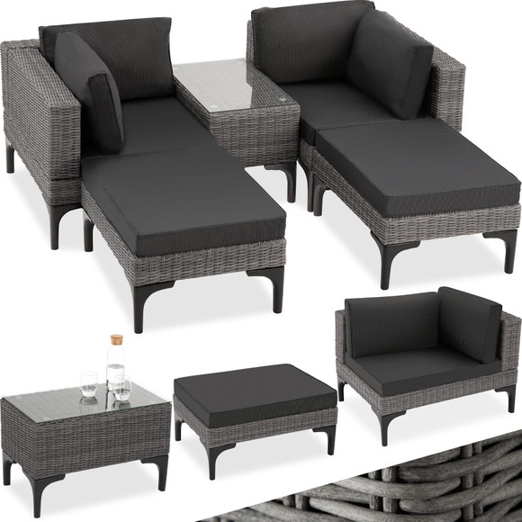 Rattan Lounge mit Aluminiumgestell Bellaria Rattan Lounge mit Aluminiumgestell Bellaria