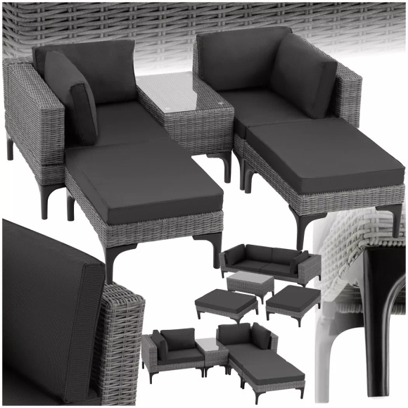 Rattan Lounge mit Aluminiumgestell Bellaria Rattan Lounge mit Aluminiumgestell Bellaria