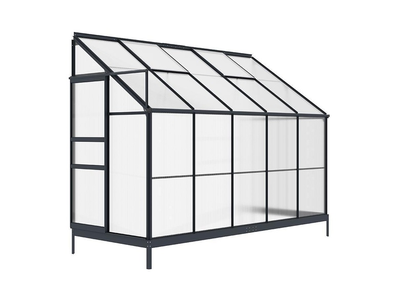 Anlehn-Gewächshaus - Aluminium - 3,7 m² - Anthrazit - CALICE II Anlehn-Gewächshaus - Aluminium - 3,7 m² - Anthrazit - CALICE II