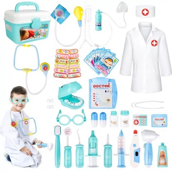 Activity-board - Kinderarzt Spielset. Mit viel Zubehör für unvergessliche Spielzeit Spielzeug, One Size, Blau