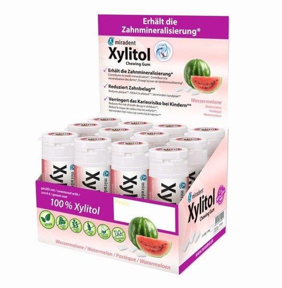 miradent Xylitol Kaugummi Wassermelone (12x30 Stk)