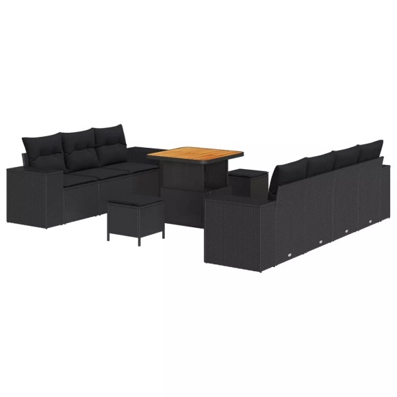 VidaXL - Garten-sofa massivholz akazie, One Size, Schwarz
