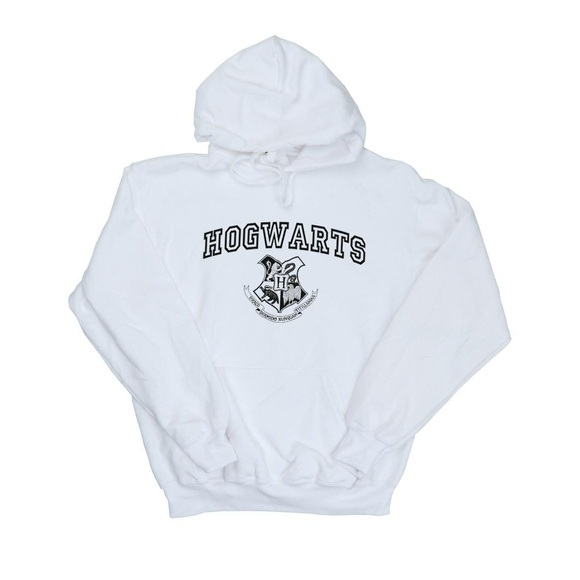 Hogwarts Crest Kapuzenpullover Damen Weiss L