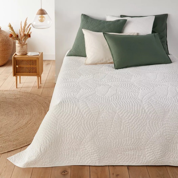Bettüberwurf Tropical Unisex Weiss 150X150CM