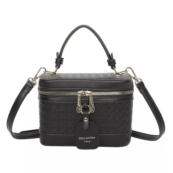 Gallantry - Vanity-Tasche Hahnentrittmuster, für Damen, Schwarz, Größe ONESIZE