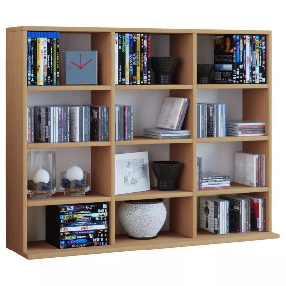 Holz CD DVD Standregal Bücherregal Medienregal Raumteiler Deko Regal Megosa L Holz CD DVD Standregal Bücherregal Medienregal Raumteiler Deko Regal Megosa L