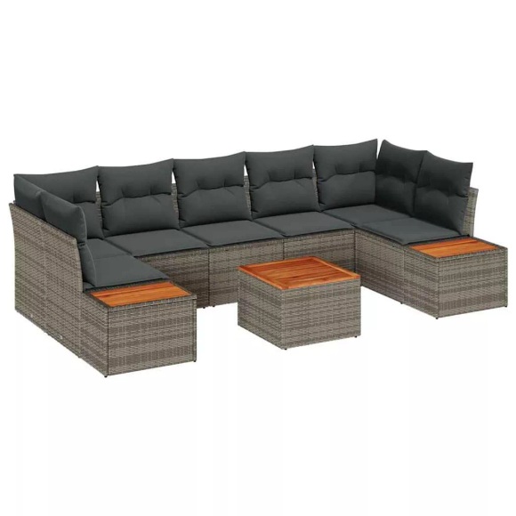 VidaXL - Garten-sofa-set poly-rattan, One Size, Grau