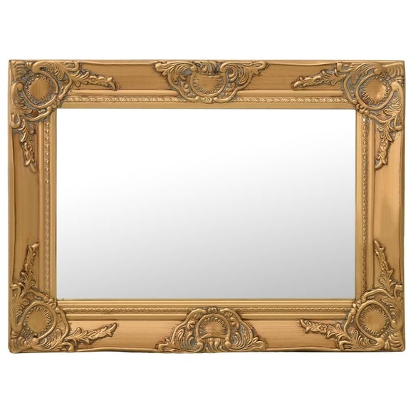 vidaXL Wandspiegel im Barock-Stil 60 x 40 cm Golden