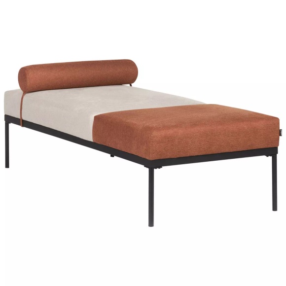 Beliani - Chaiselongue aus Kunstleinen Retro MALMOS, One Size, Camel