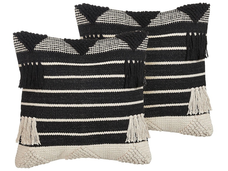 Kissen 2er Set aus Baumwolle Boho CHITTOOR Kissen 2er Set aus Baumwolle Boho CHITTOOR