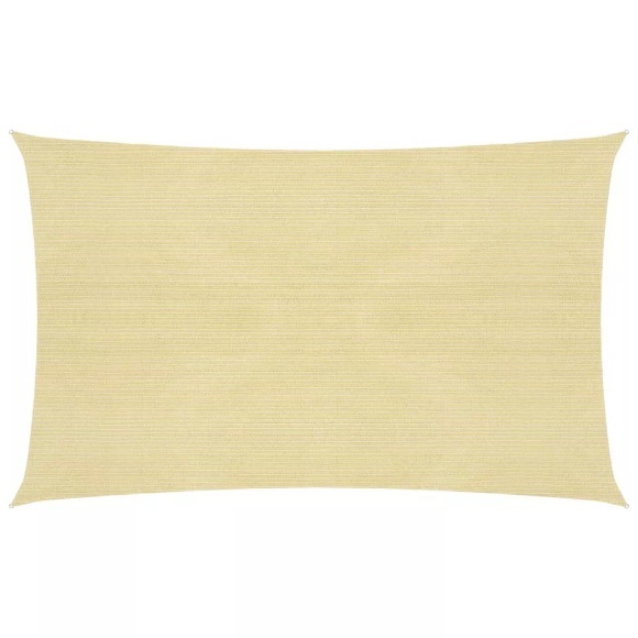 vidaXL Sonnensegel 160 g/m² Beige 3x6 m HDPE
