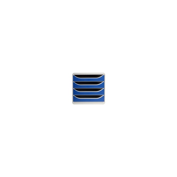 Exacompta Schubladenbox Big Box Polystyrol Lichtgrau, Blau 27,8 x 34,7 x 26,7 cm