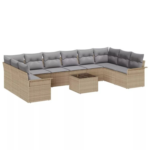 VidaXL - Garten-sofa poly-rattan, One Size, Beige