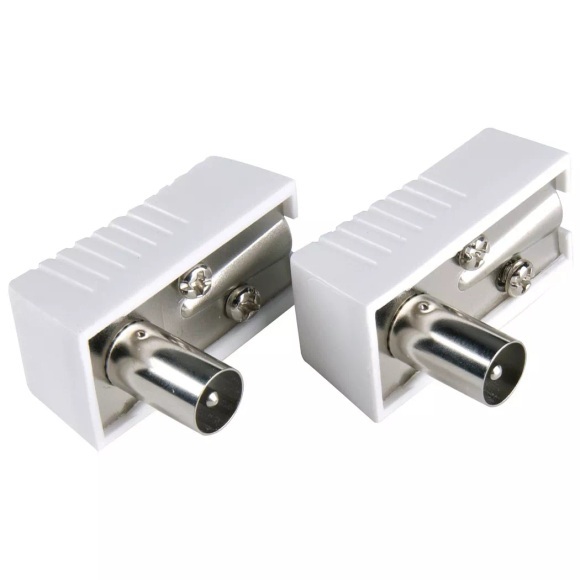 Koax Stecker / Stecker Weiß