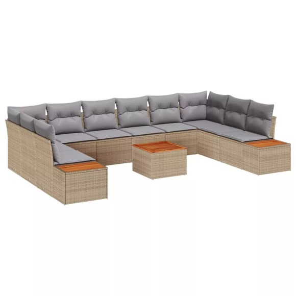 VidaXL - Garten-sofa poly-rattan, One Size, Beige