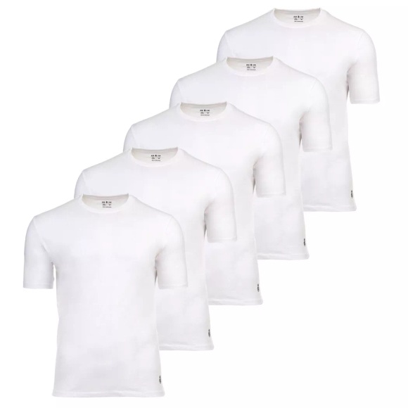 Real Madrid - T-Shirt 5er Pack Bequem sitzend Undershirt U-Neck 5-Pack, für Herren, Weiss, Größe M