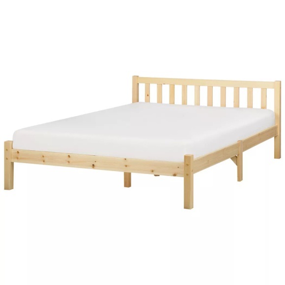 Bett mit Lattenrost aus Kiefernholz Skandinavisch FLORAC Bett mit Lattenrost aus Kiefernholz Skandinavisch FLORAC