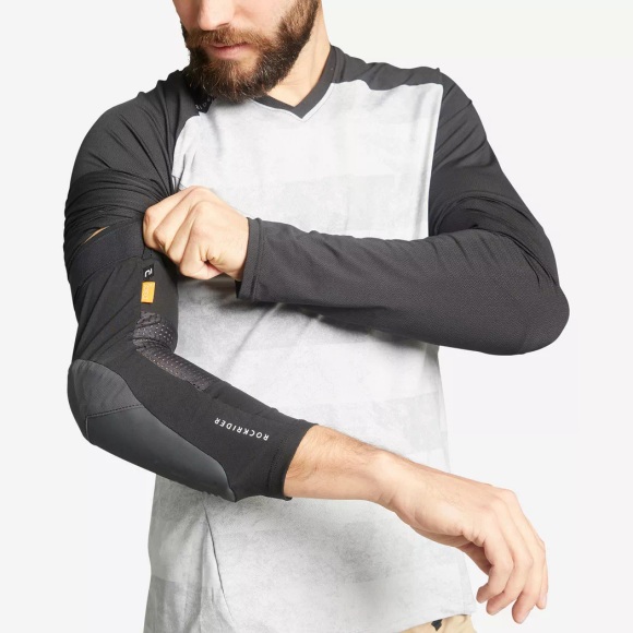 ROCKRIDER - Ellbogenschützer FEEL D_STRONG D3O, L, Charcoal Black
