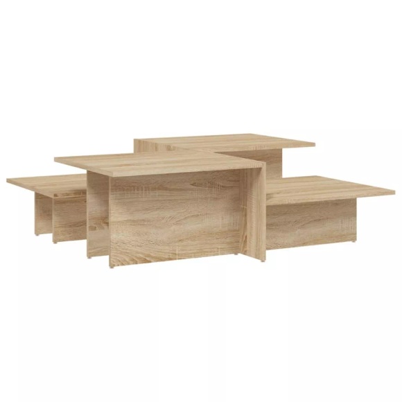 vidaXL Couchtische 2 Stk. Sonoma-Eiche Holzwerkstoff