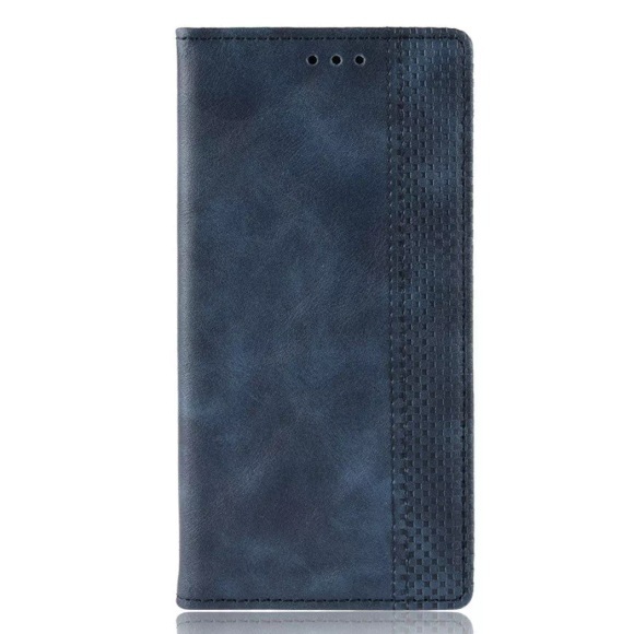 iPhone 12 / 12 Pro - Stand Flip Case Hülle dunkelblau