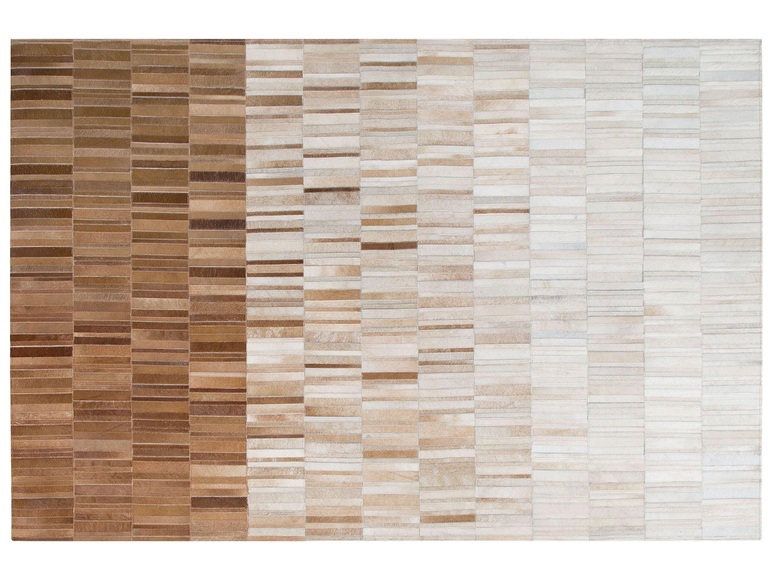 Beliani Teppich Leder beige 160 x 230 cm YAGDA