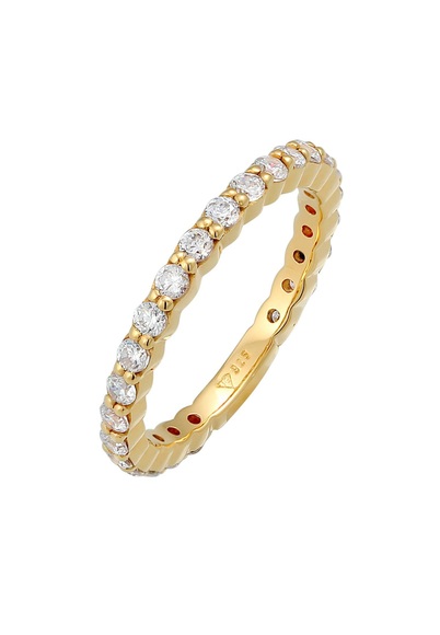 Ring Memoire Eternity Zirkonia Funkelnd 925 Silber Unisex Weiss 56mm