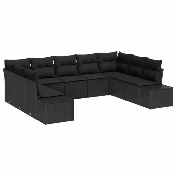 VidaXL - Garten-sofa poly-rattan, One Size, Schwarz