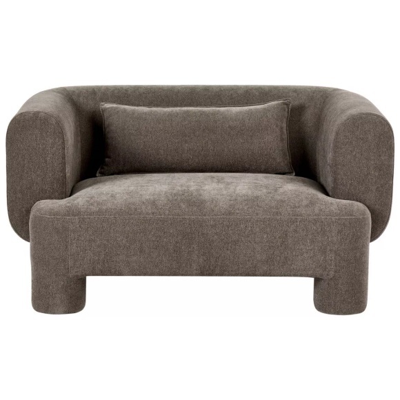 Beliani - 2 Sitzer Sofa aus Stoff Retro HOGBO, One Size, Braun Bunt