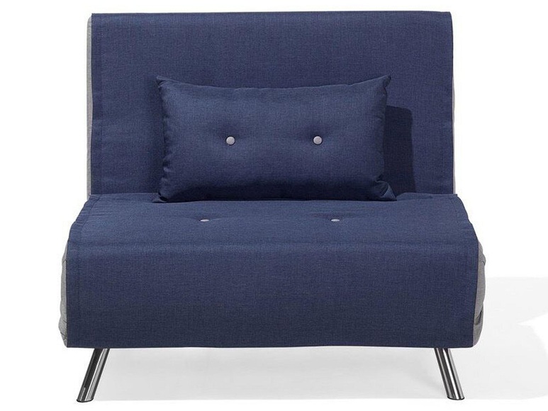 Beliani Schlafsofa Polsterbezug blau FARRIS