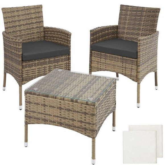 Rattan Gartenset Luzern 2+1 Rattan Gartenset Luzern 2+1