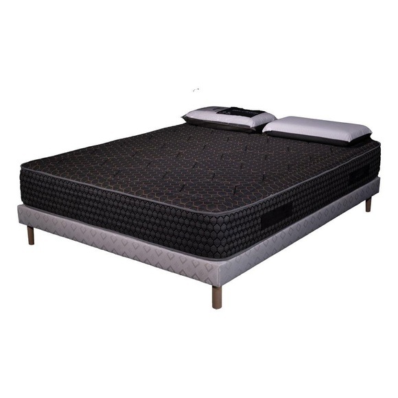 Matratzenset Cosmos Black | 90x190 | 1 Kissen 70x40 | Memory | 28 Cm | Boxspring Polster Unisex Weiss 90X190CM