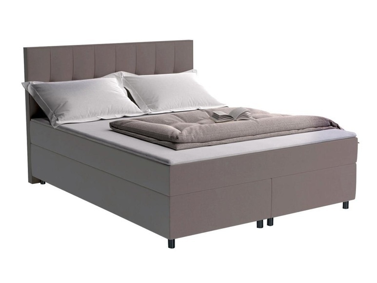 Boxspringbett mit Topper Stoff SIERO Boxspringbett mit Topper Stoff SIERO