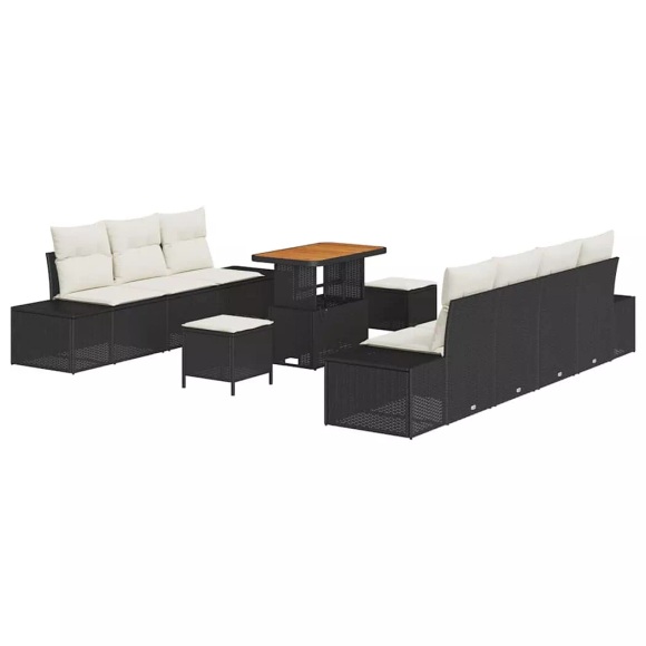 VidaXL - Garten-sofa poly-rattan, One Size, Schwarz