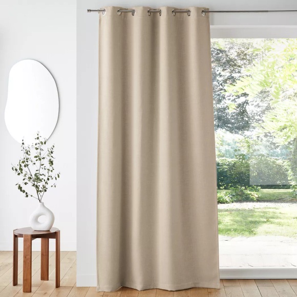 Blickdichter Vorhang Exurie Unisex Beige 140 x 250 cm