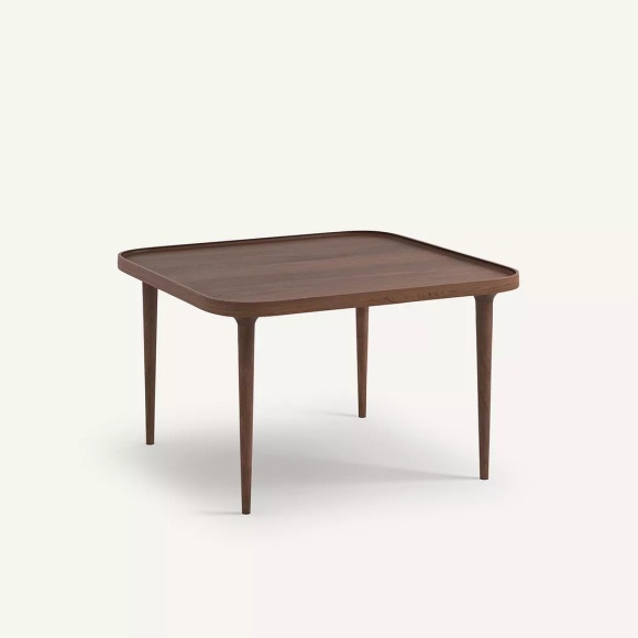Flacher Tisch Magosia, Nussbaum massiv, grosses Modell