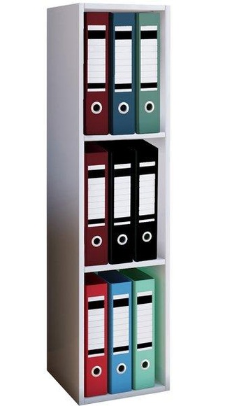 MID.YOU Aktenregal 34/115/29 cm , Offas , Weiss , Holzwerkstoff , 34x115x29 cm , melaminharzbeschichtet,melaminharzbeschichtet,Nachbildung,Nachbildung , 000657011401