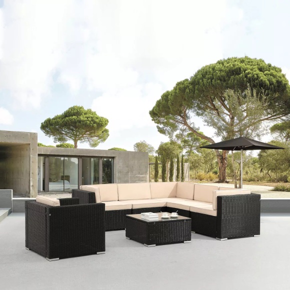 Arebos - Polyrattan Gartenmöbel Gartenset Lounge Garnitur Set Sitzgruppe, One Size