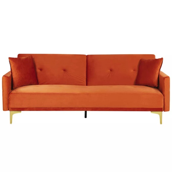 Schlafcouch aus Samtstoff Retro LUCAN Schlafcouch aus Samtstoff Retro LUCAN