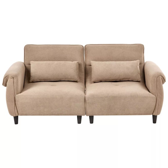 Beliani - 3 Sitzer Sofa aus Stoff Modern WETLAN, One Size, Braun Medium