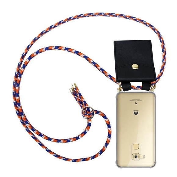 Handy Kette für Huawei NOVA PLUS Silikon mit Gold Ringen