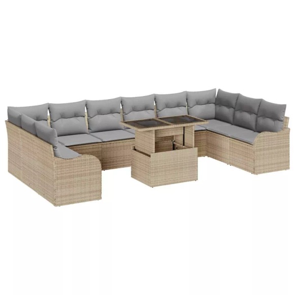 VidaXL - Garten-sofa poly-rattan, One Size, Beige